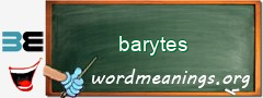 WordMeaning blackboard for barytes